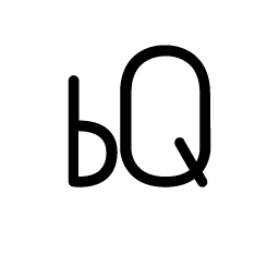Biquintile (Letter notation) minor aspect symbol icon – ZodiacFonts