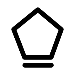 Biquintile (Geometric style) minor aspect symbol icon – ZodiacFonts
