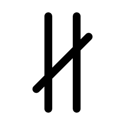 Contra parallel minor aspect symbol icon – ZodiacFonts