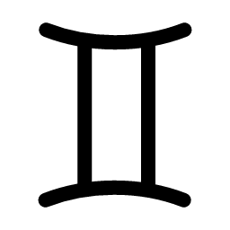 Gemini zodiac sign symbol icon, free download – ZodiacFonts