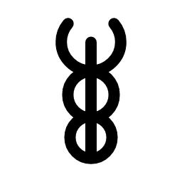 Hygiea dwarf planet or asteroid symbol icon – ZodiacFonts