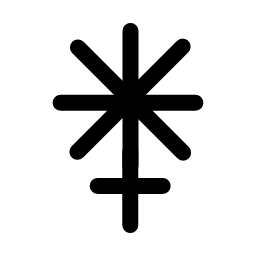 Juno dwarf planet or asteroid symbol icon – ZodiacFonts