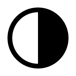 Last quarter lunar symbol icon, free download – ZodiacFonts