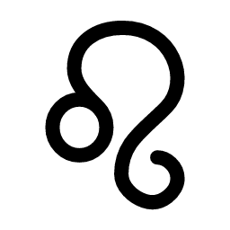 Leo zodiac sign symbol icon, free download – ZodiacFonts
