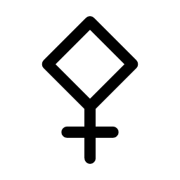 Pallas dwarf planet or asteroid symbol icon – ZodiacFonts