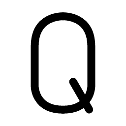 Quintile (Q-notation style) minor aspect symbol icon – ZodiacFonts