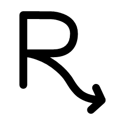 Retrograde movement symbol icon, free download – ZodiacFonts