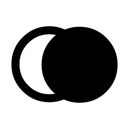 Solar eclipse (Symbolic style) lunar symbol icon – ZodiacFonts