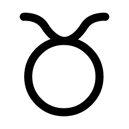 Taurus zodiac sign symbol icon, free download – ZodiacFonts