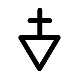 Vesta (Geometric style) dwarf planet or asteroid symbol icon – ZodiacFonts