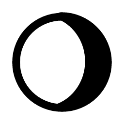 Waning gibbous lunar symbol icon, free download – ZodiacFonts